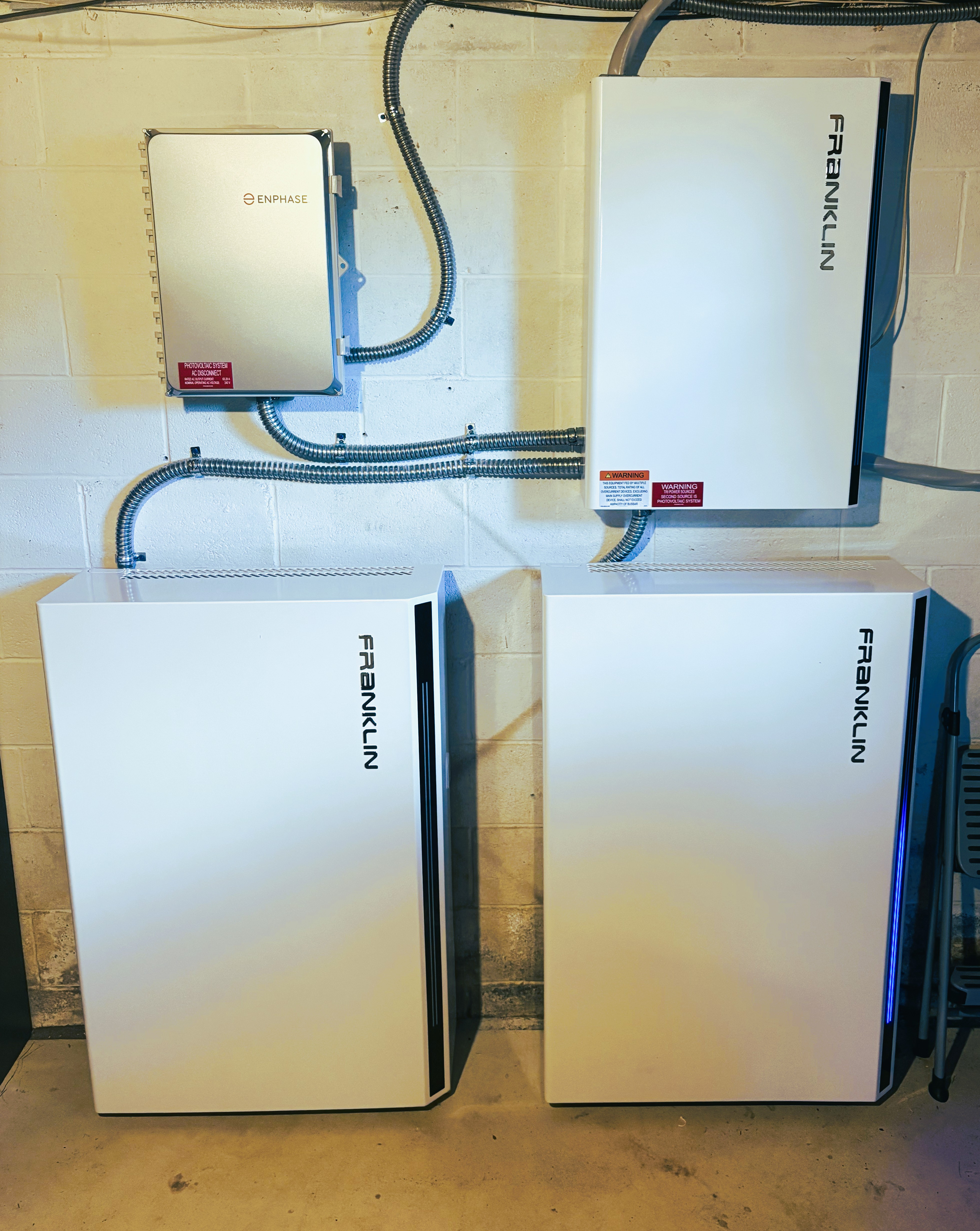 Dual FranklinWH aPower2 battery storage system in Allentown, PA