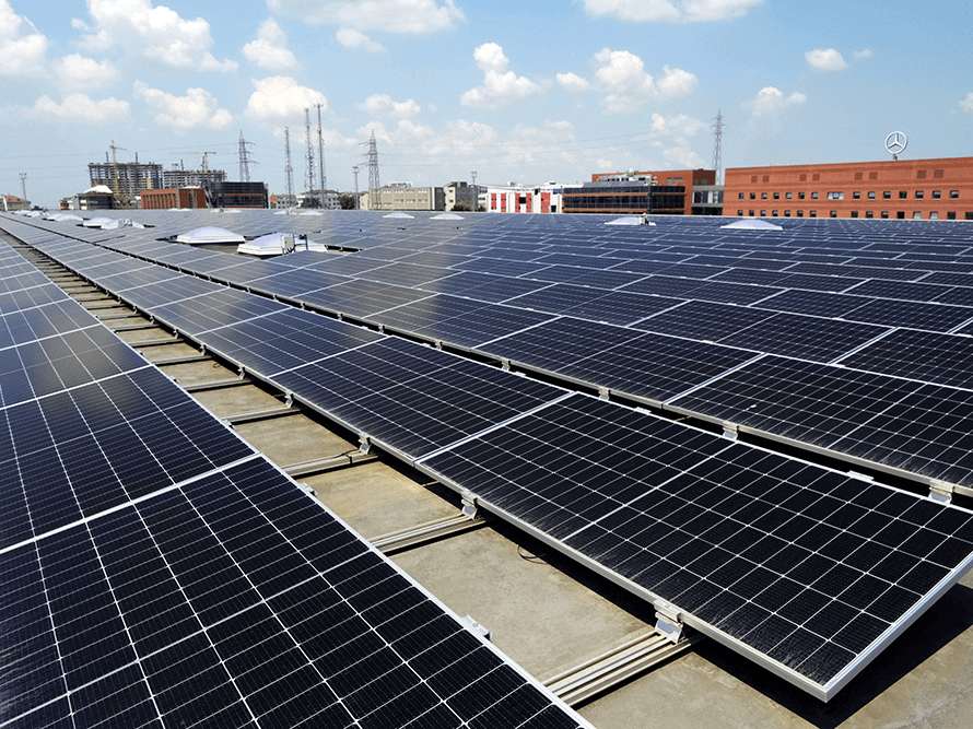 Commercial solar installation